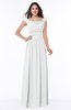 ColsBM Lillian White Gorgeous A-line Short Sleeve Zip up Chiffon Floor Length Bridesmaid Dresses