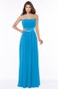 ColsBM Sabrina Cornflower Blue Elegant Sweetheart Sleeveless Zip up Ruching Bridesmaid Dresses