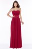 ColsBM Sabrina Dark Red Elegant Sweetheart Sleeveless Zip up Ruching Bridesmaid Dresses