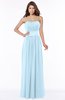 ColsBM Sabrina Ice Blue Elegant Sweetheart Sleeveless Zip up Ruching Bridesmaid Dresses