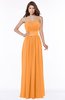 ColsBM Sabrina Orange Elegant Sweetheart Sleeveless Zip up Ruching Bridesmaid Dresses