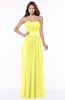 ColsBM Sabrina Pale Yellow Elegant Sweetheart Sleeveless Zip up Ruching Bridesmaid Dresses