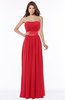 ColsBM Sabrina Red Elegant Sweetheart Sleeveless Zip up Ruching Bridesmaid Dresses