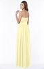 ColsBM Sabrina Soft Yellow Elegant Sweetheart Sleeveless Zip up Ruching Bridesmaid Dresses