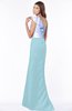 ColsBM Ariella Aqua Modest Fishtail One Shoulder Sleeveless Satin Sweep Train Bridesmaid Dresses