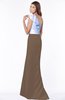 ColsBM Ariella Brown Modest Fishtail One Shoulder Sleeveless Satin Sweep Train Bridesmaid Dresses