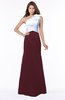 ColsBM Ariella Burgundy Modest Fishtail One Shoulder Sleeveless Satin Sweep Train Bridesmaid Dresses