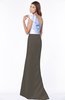 ColsBM Ariella Chocolate Brown Modest Fishtail One Shoulder Sleeveless Satin Sweep Train Bridesmaid Dresses