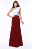 ColsBM Ariella Dark Red Modest Fishtail One Shoulder Sleeveless Satin Sweep Train Bridesmaid Dresses