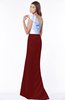 ColsBM Ariella Dark Red Modest Fishtail One Shoulder Sleeveless Satin Sweep Train Bridesmaid Dresses