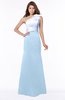 ColsBM Ariella Dream Blue Modest Fishtail One Shoulder Sleeveless Satin Sweep Train Bridesmaid Dresses