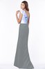 ColsBM Ariella Frost Grey Modest Fishtail One Shoulder Sleeveless Satin Sweep Train Bridesmaid Dresses