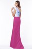 ColsBM Ariella Hot Pink Modest Fishtail One Shoulder Sleeveless Satin Sweep Train Bridesmaid Dresses