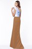 ColsBM Ariella Light Brown Modest Fishtail One Shoulder Sleeveless Satin Sweep Train Bridesmaid Dresses