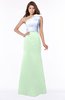 ColsBM Ariella Light Green Modest Fishtail One Shoulder Sleeveless Satin Sweep Train Bridesmaid Dresses