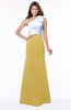 ColsBM Ariella Misted Yellow Modest Fishtail One Shoulder Sleeveless Satin Sweep Train Bridesmaid Dresses