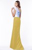 ColsBM Ariella Misted Yellow Modest Fishtail One Shoulder Sleeveless Satin Sweep Train Bridesmaid Dresses