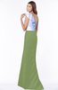 ColsBM Ariella Moss Green Modest Fishtail One Shoulder Sleeveless Satin Sweep Train Bridesmaid Dresses