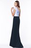 ColsBM Ariella Navy Blue Modest Fishtail One Shoulder Sleeveless Satin Sweep Train Bridesmaid Dresses