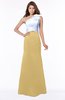 ColsBM Ariella Ochre Modest Fishtail One Shoulder Sleeveless Satin Sweep Train Bridesmaid Dresses