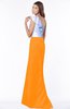 ColsBM Ariella Orange Modest Fishtail One Shoulder Sleeveless Satin Sweep Train Bridesmaid Dresses