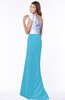 ColsBM Ariella River Blue Modest Fishtail One Shoulder Sleeveless Satin Sweep Train Bridesmaid Dresses