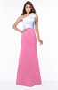 ColsBM Ariella Rose Pink Modest Fishtail One Shoulder Sleeveless Satin Sweep Train Bridesmaid Dresses
