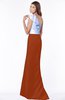 ColsBM Ariella Rust Modest Fishtail One Shoulder Sleeveless Satin Sweep Train Bridesmaid Dresses