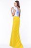 ColsBM Ariella Yellow Modest Fishtail One Shoulder Sleeveless Satin Sweep Train Bridesmaid Dresses