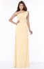 ColsBM Eliana Apricot Gelato Glamorous A-line Short Sleeve Zip up Chiffon Floor Length Bridesmaid Dresses