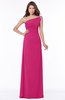 ColsBM Eliana Beetroot Purple Glamorous A-line Short Sleeve Zip up Chiffon Floor Length Bridesmaid Dresses