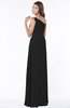 ColsBM Eliana Black Glamorous A-line Short Sleeve Zip up Chiffon Floor Length Bridesmaid Dresses