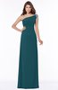 ColsBM Eliana Blue Green Glamorous A-line Short Sleeve Zip up Chiffon Floor Length Bridesmaid Dresses