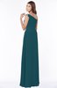 ColsBM Eliana Blue Green Glamorous A-line Short Sleeve Zip up Chiffon Floor Length Bridesmaid Dresses
