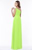 ColsBM Eliana Bright Green Glamorous A-line Short Sleeve Zip up Chiffon Floor Length Bridesmaid Dresses