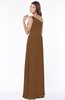 ColsBM Eliana Brown Glamorous A-line Short Sleeve Zip up Chiffon Floor Length Bridesmaid Dresses