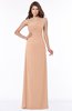 ColsBM Eliana Burnt Orange Glamorous A-line Short Sleeve Zip up Chiffon Floor Length Bridesmaid Dresses