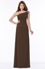 ColsBM Eliana Copper Glamorous A-line Short Sleeve Zip up Chiffon Floor Length Bridesmaid Dresses
