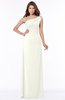 ColsBM Eliana Cream Glamorous A-line Short Sleeve Zip up Chiffon Floor Length Bridesmaid Dresses