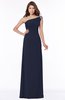 ColsBM Eliana Dark Sapphire Glamorous A-line Short Sleeve Zip up Chiffon Floor Length Bridesmaid Dresses