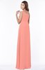 ColsBM Eliana Desert Flower Glamorous A-line Short Sleeve Zip up Chiffon Floor Length Bridesmaid Dresses