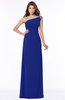 ColsBM Eliana Electric Blue Glamorous A-line Short Sleeve Zip up Chiffon Floor Length Bridesmaid Dresses