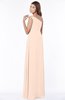 ColsBM Eliana Fresh Salmon Glamorous A-line Short Sleeve Zip up Chiffon Floor Length Bridesmaid Dresses