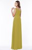 ColsBM Eliana Golden Olive Glamorous A-line Short Sleeve Zip up Chiffon Floor Length Bridesmaid Dresses