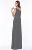 ColsBM Eliana Grey Glamorous A-line Short Sleeve Zip up Chiffon Floor Length Bridesmaid Dresses