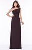 ColsBM Eliana Italian Plum Glamorous A-line Short Sleeve Zip up Chiffon Floor Length Bridesmaid Dresses