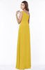 ColsBM Eliana Lemon Curry Glamorous A-line Short Sleeve Zip up Chiffon Floor Length Bridesmaid Dresses