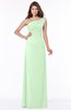 ColsBM Eliana Light Green Glamorous A-line Short Sleeve Zip up Chiffon Floor Length Bridesmaid Dresses