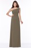 ColsBM Eliana Otter Glamorous A-line Short Sleeve Zip up Chiffon Floor Length Bridesmaid Dresses