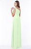 ColsBM Eliana Pale Green Glamorous A-line Short Sleeve Zip up Chiffon Floor Length Bridesmaid Dresses